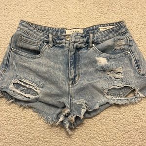 pacsun high rise jean shorts